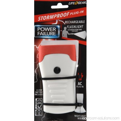 Life Gear Storm Proof Power Failure Flashlight and Nightlight 556329031